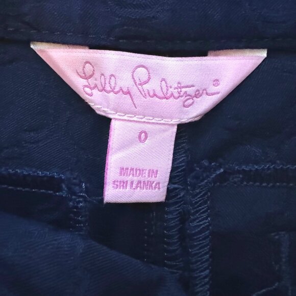 Lilly Pulitzer Ellie Blue Print Fringed Tassel Shorts Sz 0 Festival‎ Boho Preppy - Picture 5 of 12